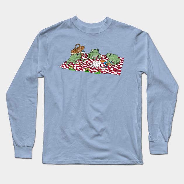 Frog Picnic Long Sleeve T-Shirt by Natalie Gilbert